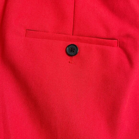 Phillip Lim 3.1 Cherry Red Flat Front Mid Rise Trouser Sz 6 - Picture 5 of 11